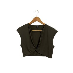 SHEIN Dark Olive Crop Top